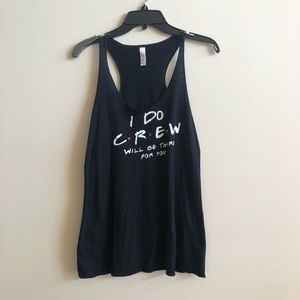 Friends bachelorette black tank top